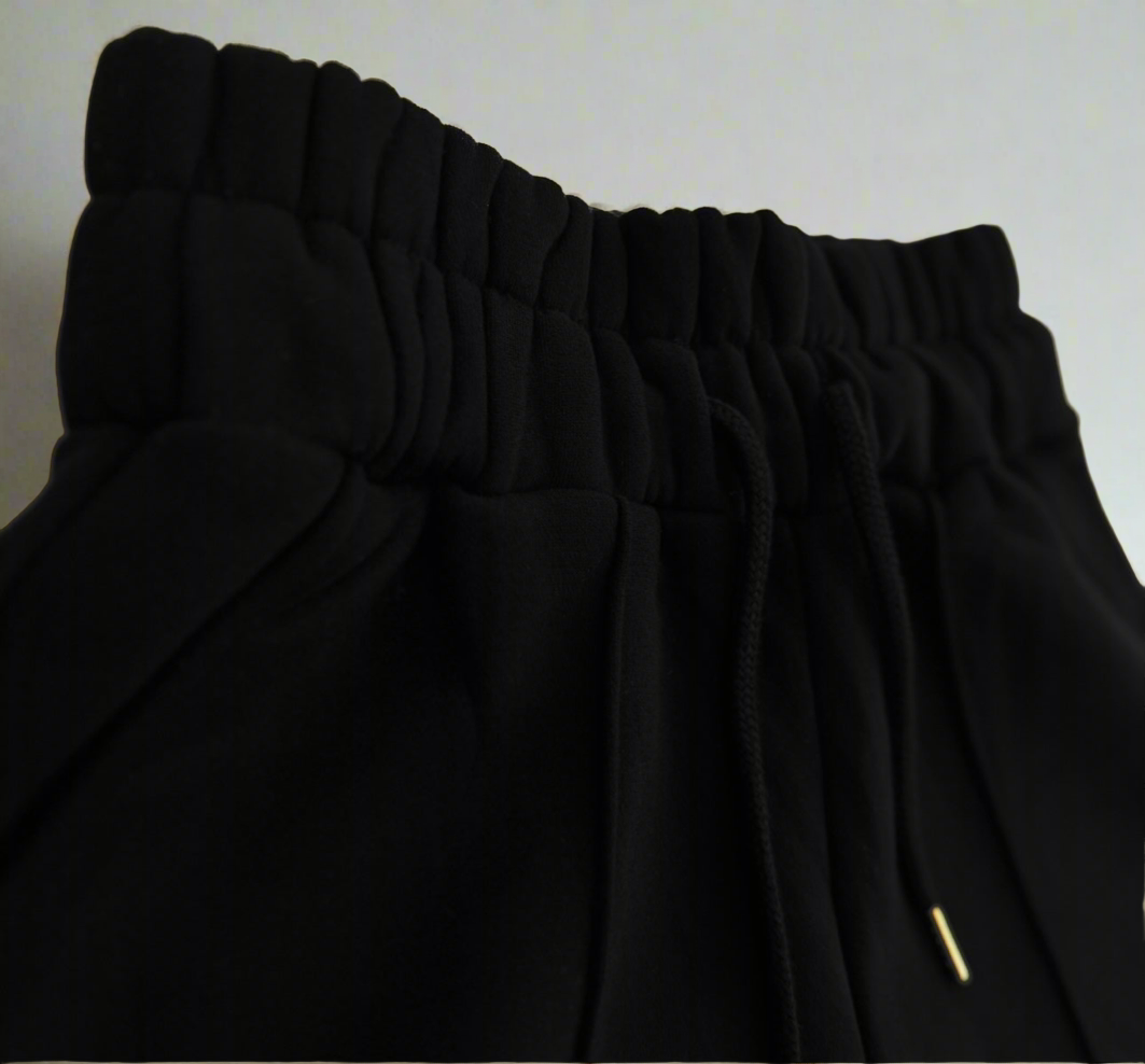 Black joggers styled as part of a coord set | A relaxed co-ord set from our loungewear set and co ord sets collection