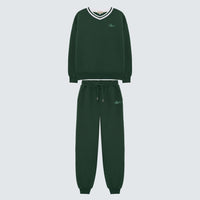 Green Sweatshirt V-Neck Branded - Aria