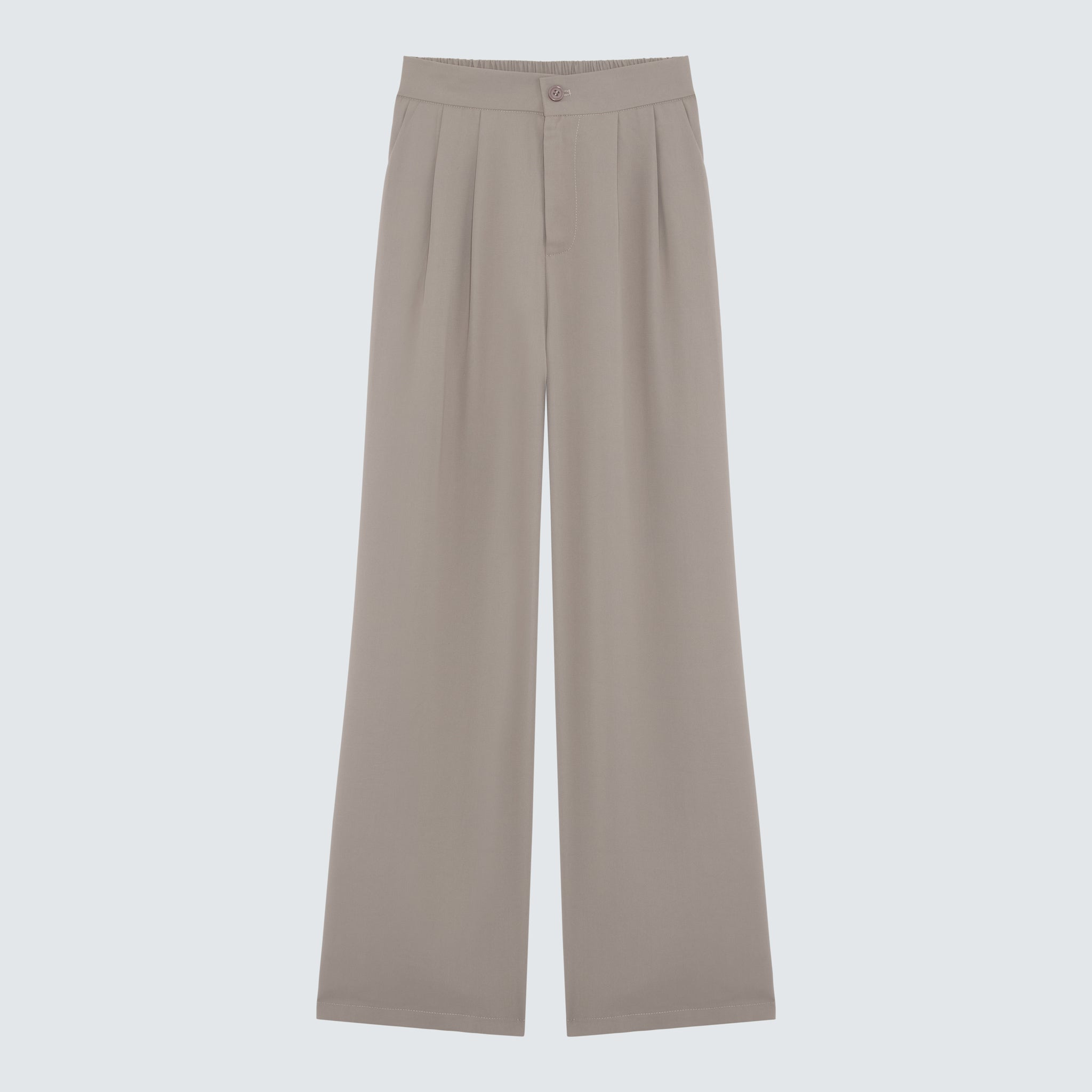 Taupe Wide Leg Trousers - Sophia