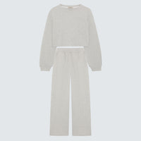 Grey Wide Leg Jogger Branded - Lily