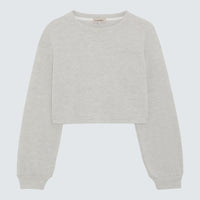 Grey Cropped Top Branded - Lily