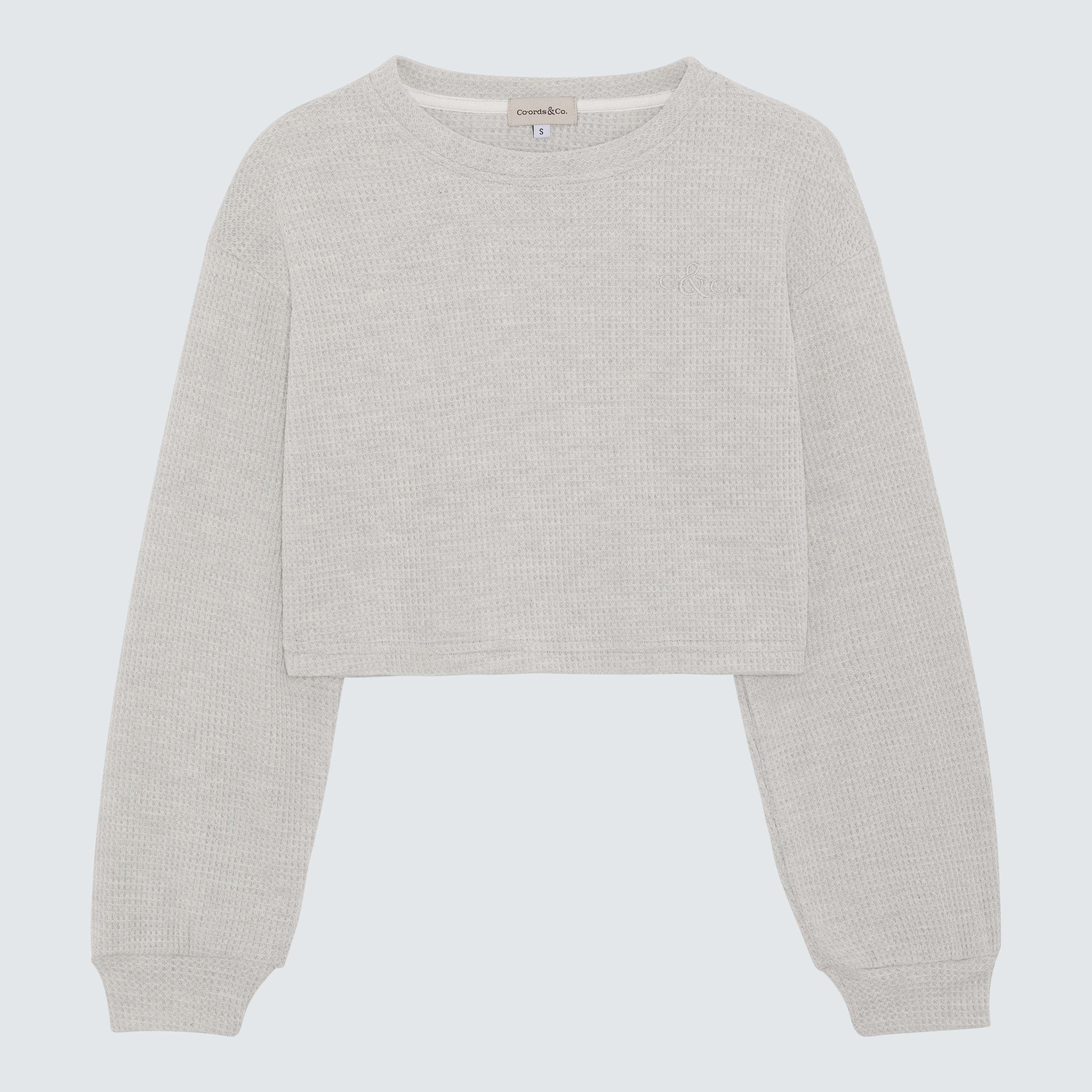 Grey Cropped Top Branded - Lily