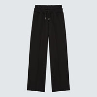Black straight leg relaxed fit womens joggers 