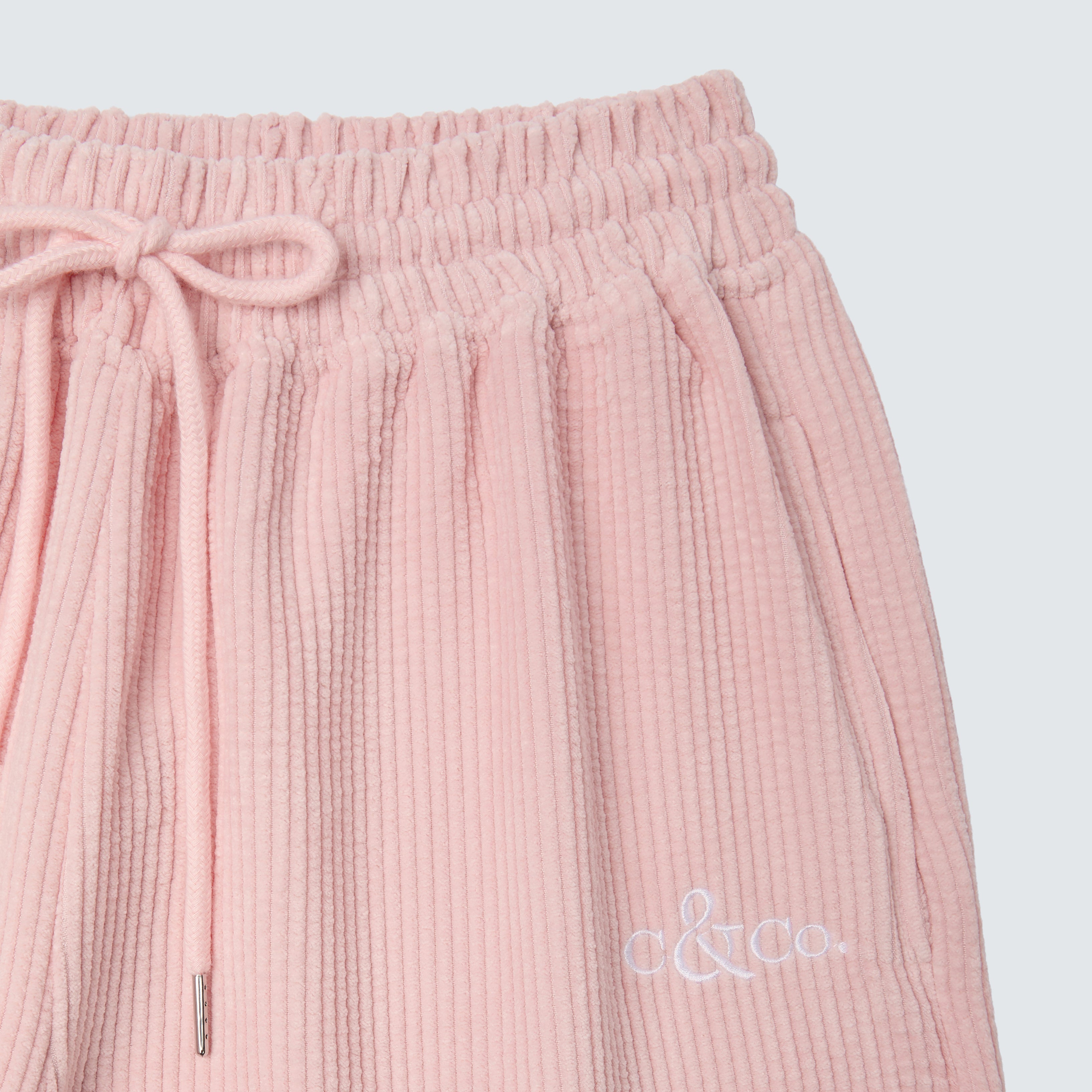 Blush Pink Wide Leg Jogger Branded - Romy