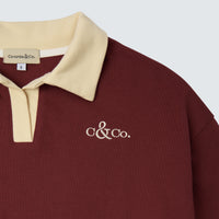 Maroon Cropped Top Branded - Valentina