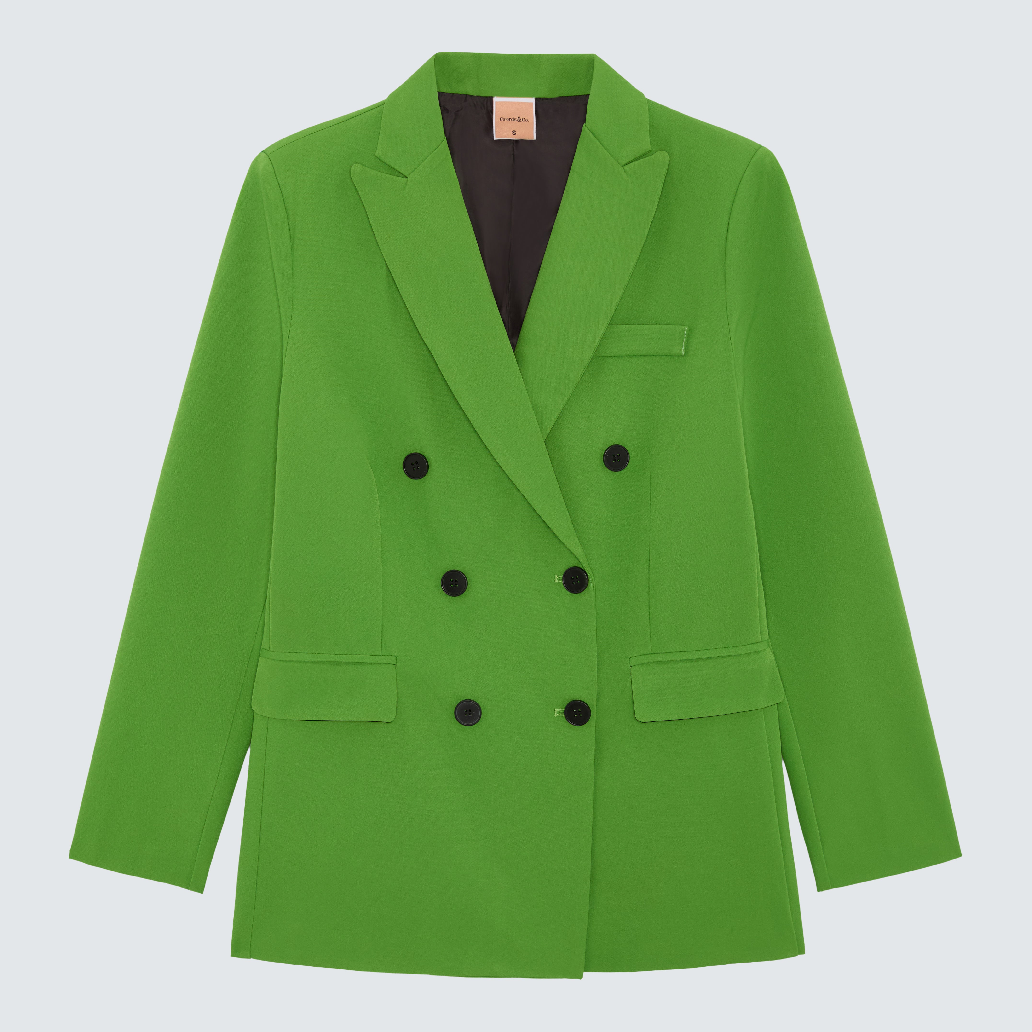 Green Double Breasted Oversized Blazer - Ava