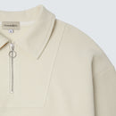 Light Beige Collared Waffle Top - Celia