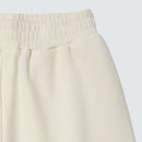 cream beiege waffle texture shorts with elasticated waist and pockets