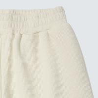 Light Beige Waffle Shorts - Celia