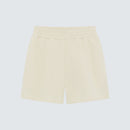 Creame beige waffle texture shorts 