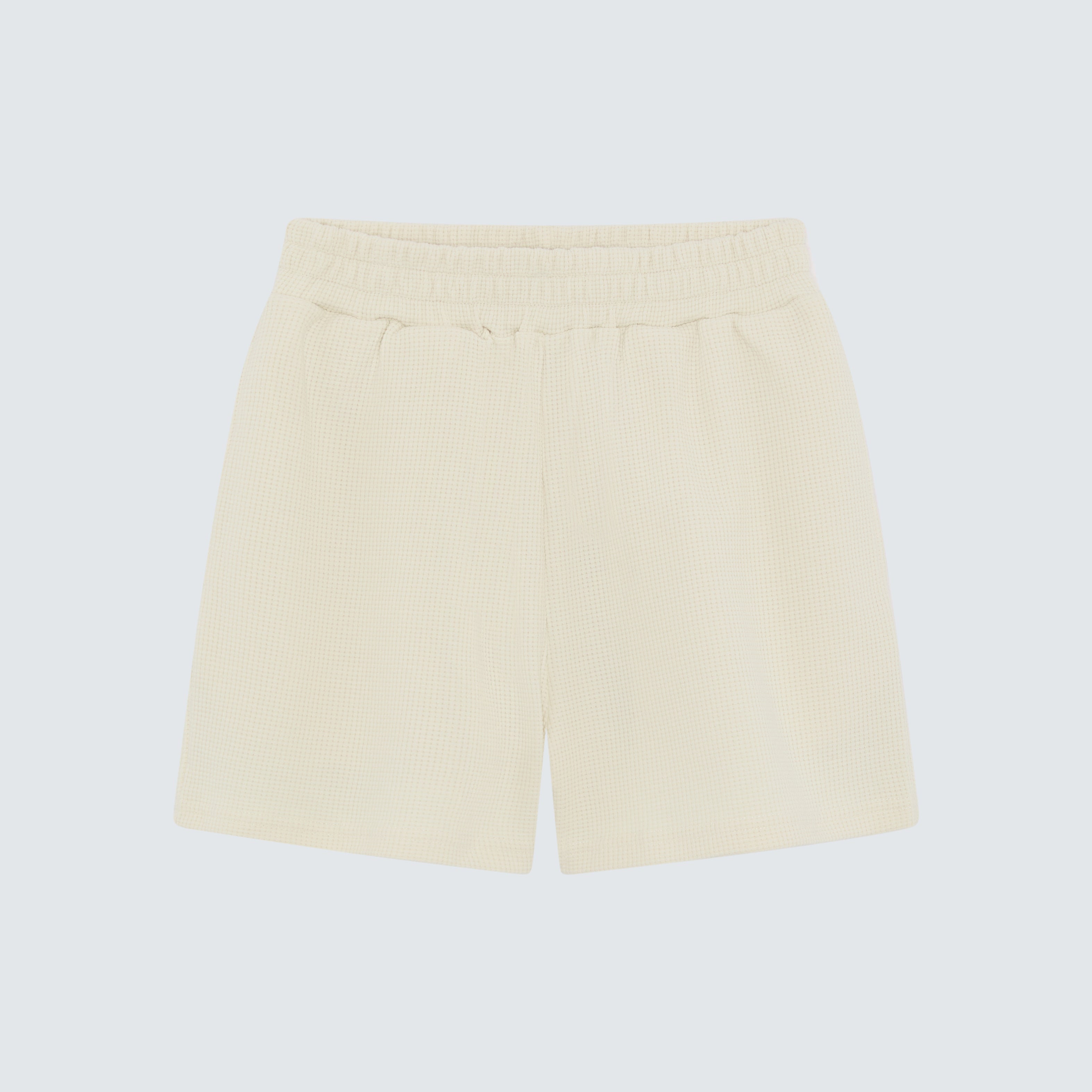 Light Beige Waffle Shorts - Celia
