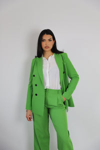 Structured green blazer from our co ord sets | A sharp coord set layer made for co-ord set styling