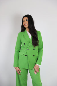 Structured green blazer from our co ord sets | A sharp coord set layer made for co-ord set styling